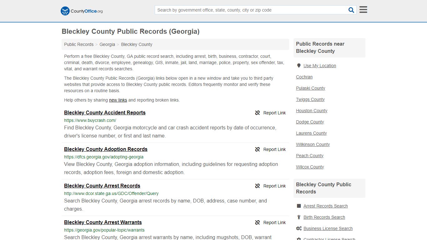 Bleckley County Public Records (Georgia) - County Office