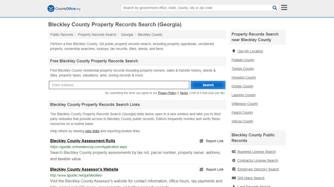 Bleckley County Property Records Search (Georgia) - County Office